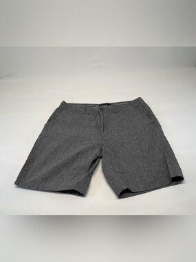 Kolby Men’s Heather Grey Flat Front Casual Chino Shorts Size 34
